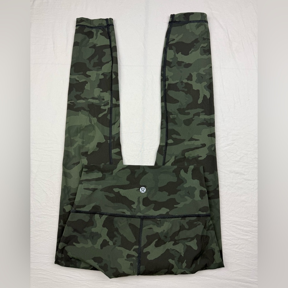 Lululemon Wunder Under high-rise‎ leggings in the Heritage Camo Green
